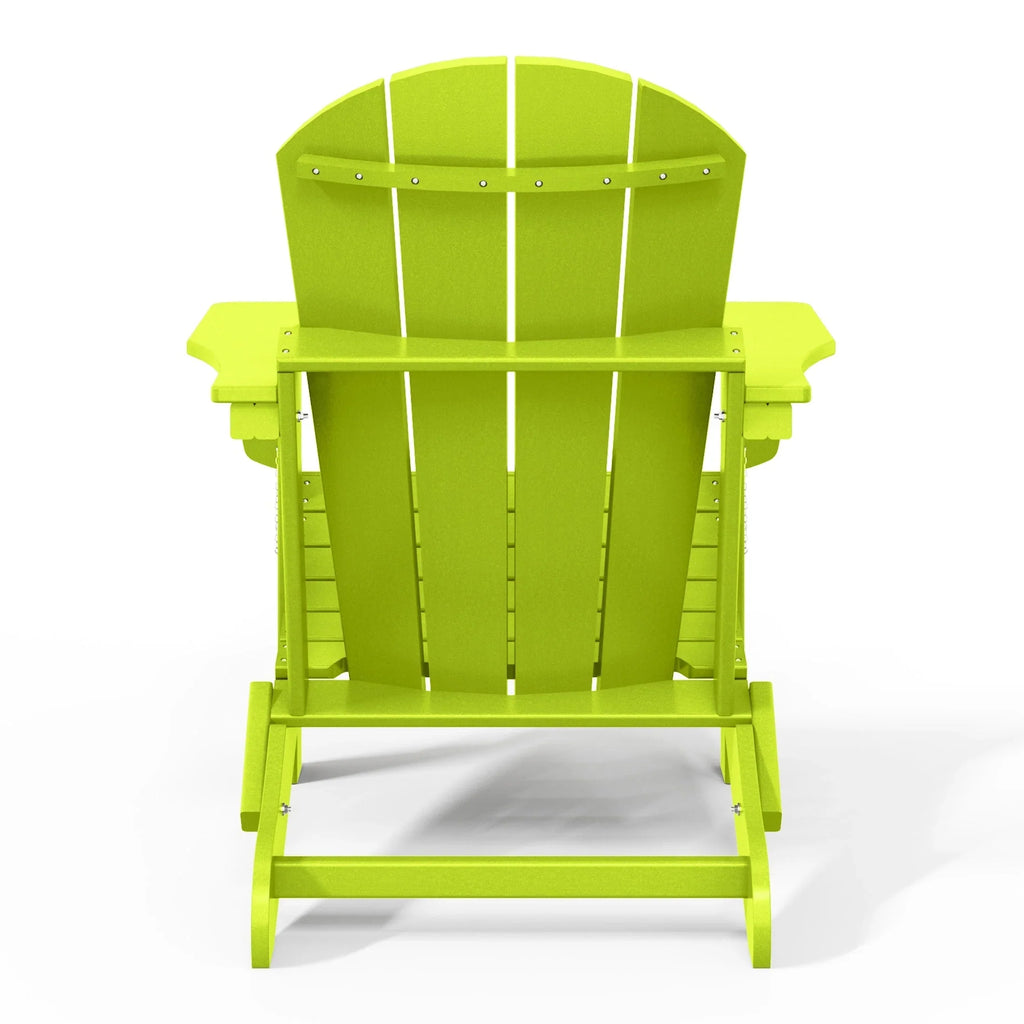 Polytrends Laguna Fade Resistant All Weather Outdoor Patio Folding Adirondack Chair