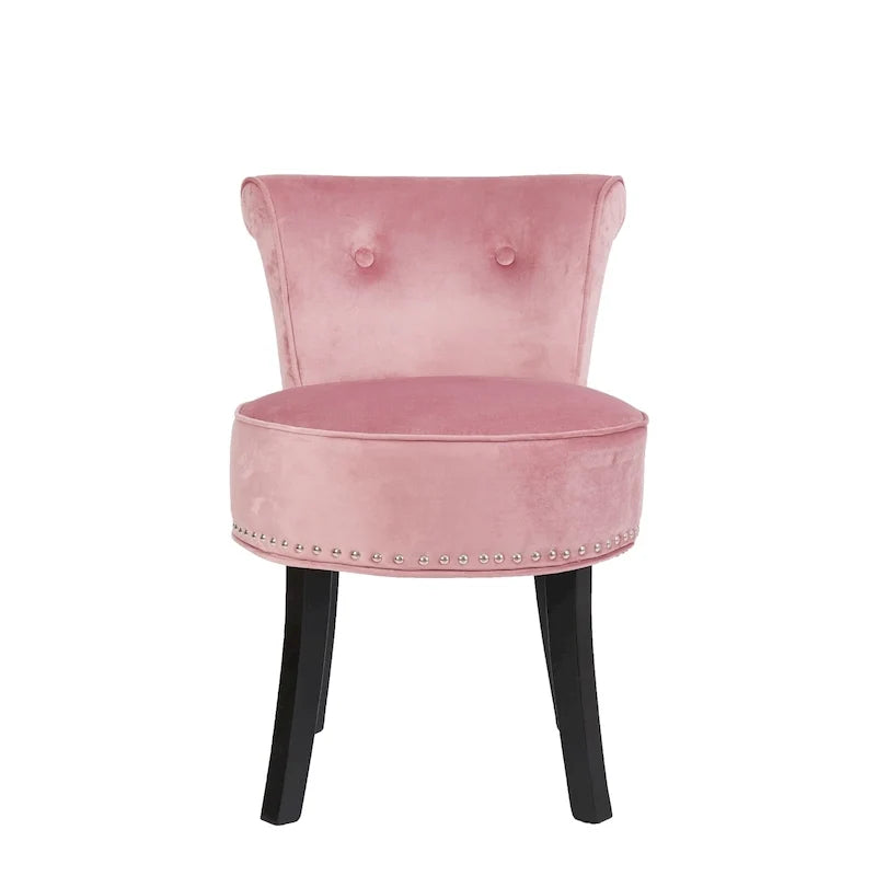 27.5 Tall Solid Wood Vanity Stool Chair - 27.5 H X 19 W X 11.8 D