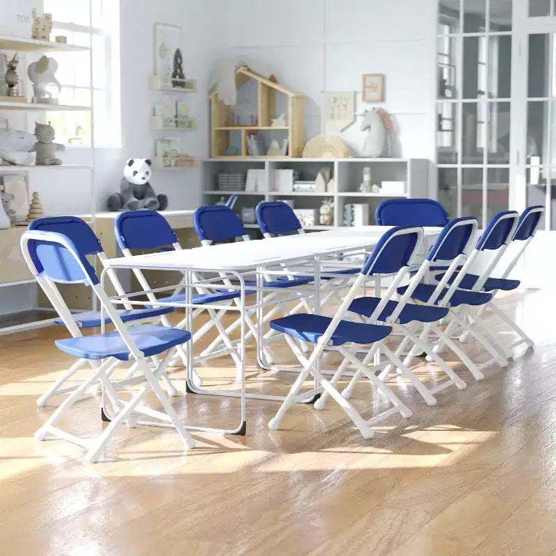 Flash Furniture Sedia Pieghevole per Bambini in Plastica, Confezione da 10