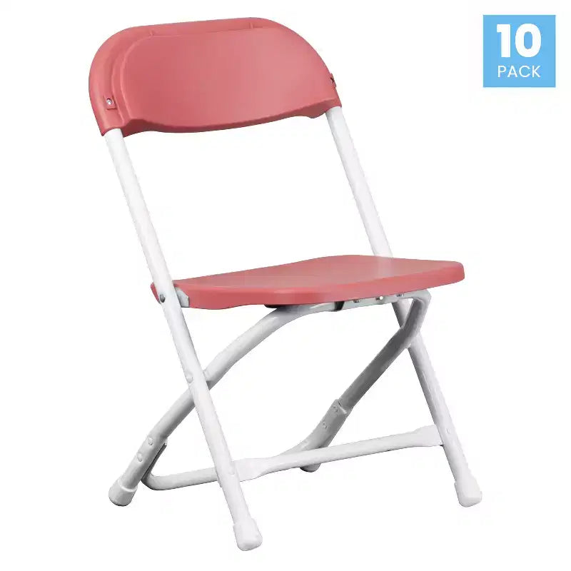 Flash Furniture Sedia Pieghevole per Bambini in Plastica, Confezione da 10