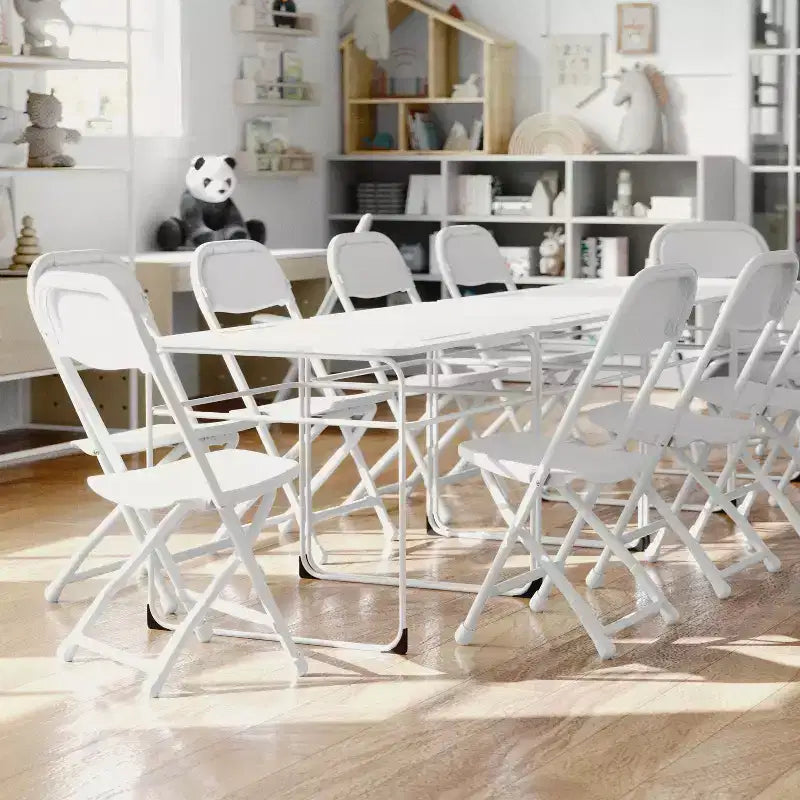 Flash Furniture Sedia Pieghevole per Bambini in Plastica, Confezione da 10
