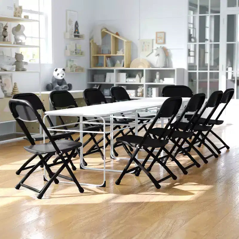 Flash Furniture Sedia Pieghevole per Bambini in Plastica, Confezione da 10