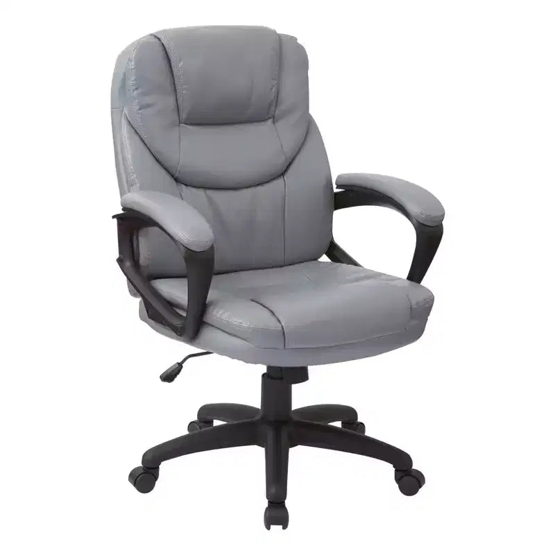 Sedia direzionale in similpelle con braccioli imbottiti - OSP Home Furnishings