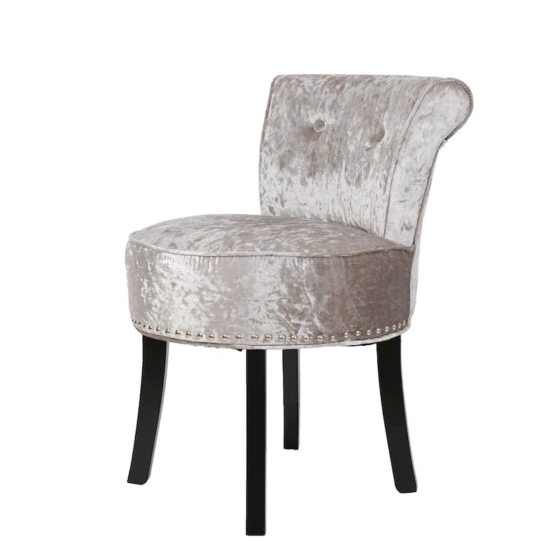 27.5 Tall Solid Wood Vanity Stool Chair - 27.5 H X 19 W X 11.8 D