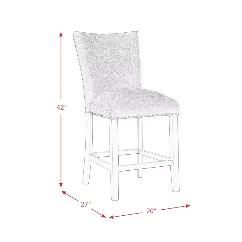 Set di 2 sgabelli da bar Celine in velluto altezza bancone - Picket House Furnishings