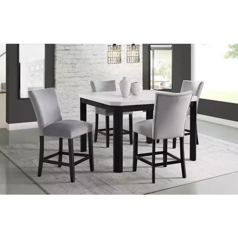 Set di 2 sgabelli da bar Celine in velluto altezza bancone - Picket House Furnishings