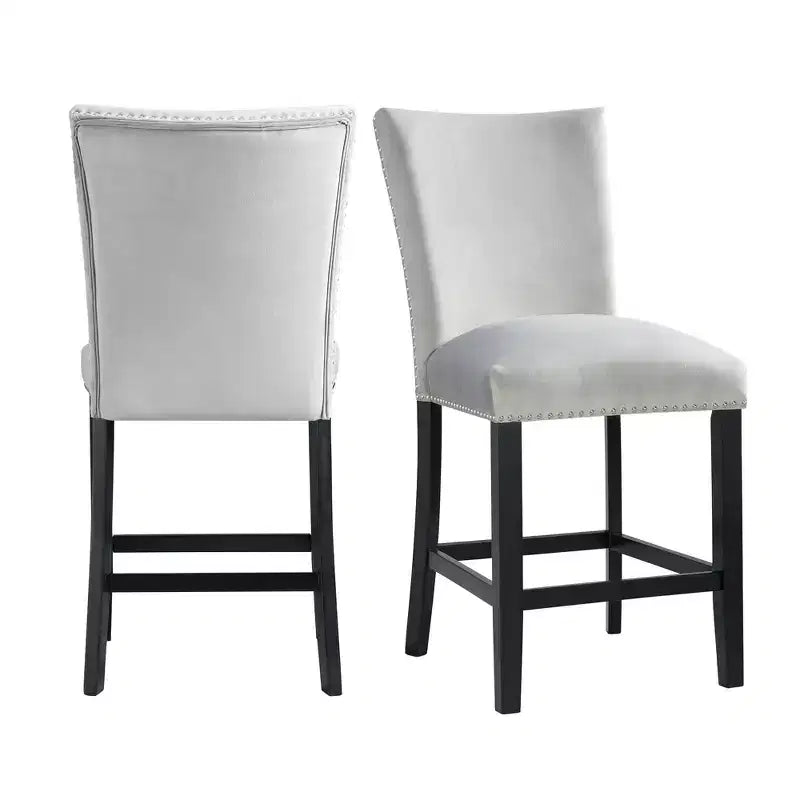 Set di 2 sgabelli da bar Celine in velluto altezza bancone - Picket House Furnishings