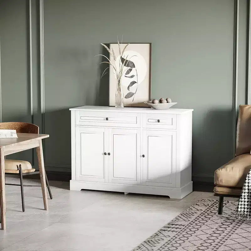 HOMCOM Credenza Buffet, Mobile da Cucina Moderno con 2 Cassetti e Ripiani Regolabili, Mobile Bar da Caffè per Soggiorno