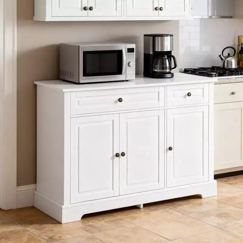 HOMCOM Credenza Buffet, Mobile da Cucina Moderno con 2 Cassetti e Ripiani Regolabili, Mobile Bar da Caffè per Soggiorno