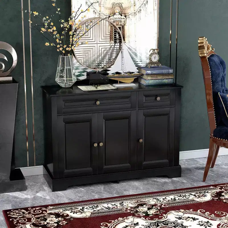 HOMCOM Credenza Buffet, Mobile da Cucina Moderno con 2 Cassetti e Ripiani Regolabili, Mobile Bar da Caffè per Soggiorno