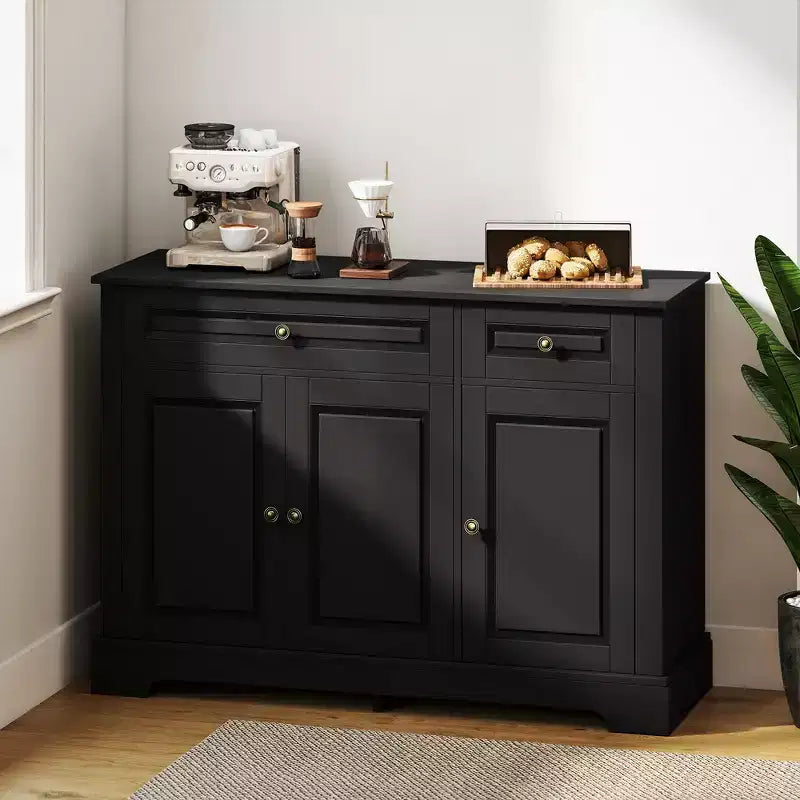 HOMCOM Credenza Buffet, Mobile da Cucina Moderno con 2 Cassetti e Ripiani Regolabili, Mobile Bar da Caffè per Soggiorno