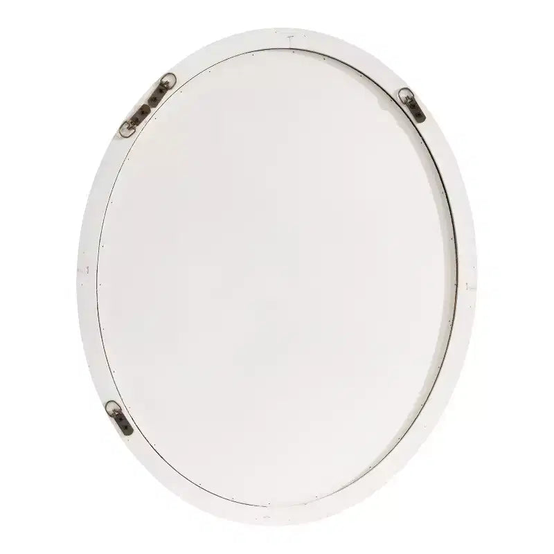 Specchio da parete ovale con cornice Kate e Laurel Mansell, 24x30, Bianco