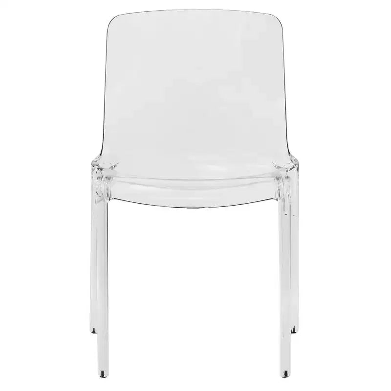LeisureMod Murray Sedia da Pranzo in Acrilico con Bordo a Cascata e Sedile Modellato Elegante, Stile Moderno per Cucina, Sala da Pranzo, Ufficio, Lounge o Bar