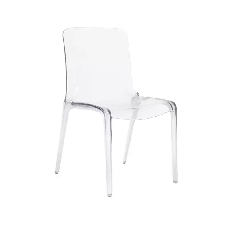 LeisureMod Murray Sedia da Pranzo in Acrilico con Bordo a Cascata e Sedile Modellato Elegante, Stile Moderno per Cucina, Sala da Pranzo, Ufficio, Lounge o Bar