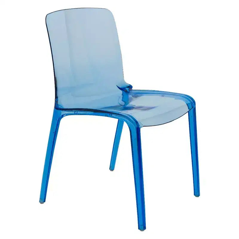 LeisureMod Murray Sedia da Pranzo in Acrilico con Bordo a Cascata e Sedile Modellato Elegante, Stile Moderno per Cucina, Sala da Pranzo, Ufficio, Lounge o Bar