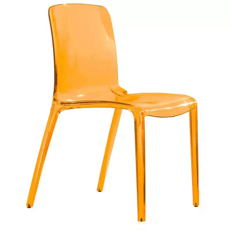 LeisureMod Murray Sedia da Pranzo in Acrilico con Bordo a Cascata e Sedile Modellato Elegante, Stile Moderno per Cucina, Sala da Pranzo, Ufficio, Lounge o Bar