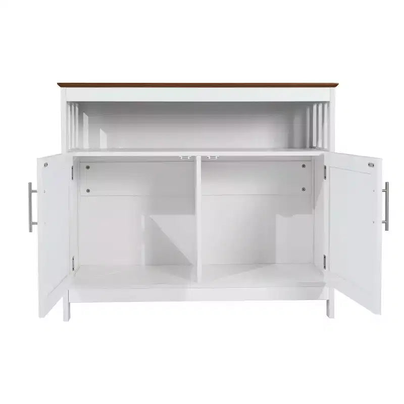 Buffet e Credenza Emma e Oliver da 100 cm con Ripiano Aperto e Mobile Contenitore a Doppia Anta