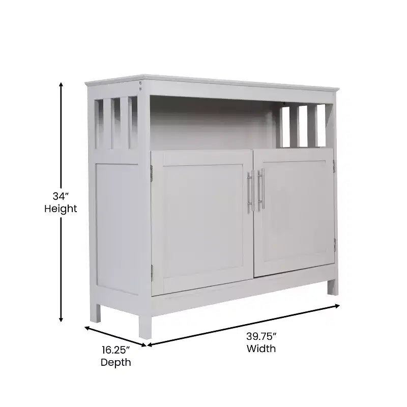 Buffet e Credenza Emma e Oliver da 100 cm con Ripiano Aperto e Mobile Contenitore a Doppia Anta
