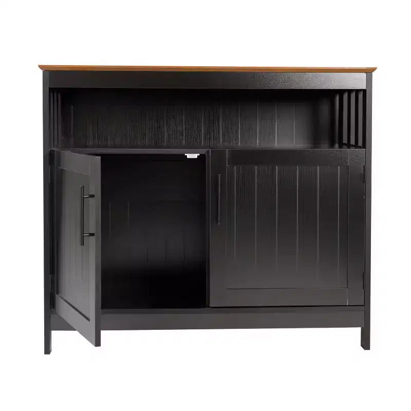 Buffet e Credenza Emma e Oliver da 100 cm con Ripiano Aperto e Mobile Contenitore a Doppia Anta