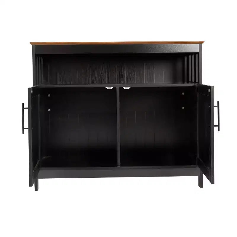 Buffet e Credenza Emma e Oliver da 100 cm con Ripiano Aperto e Mobile Contenitore a Doppia Anta