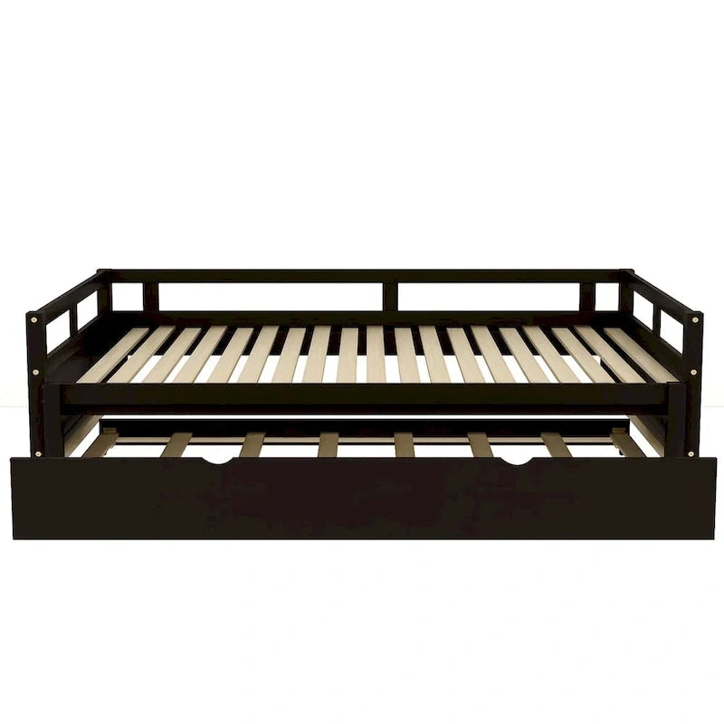 Extending Daybed with Trundle, Wooden Daybed with Trundle