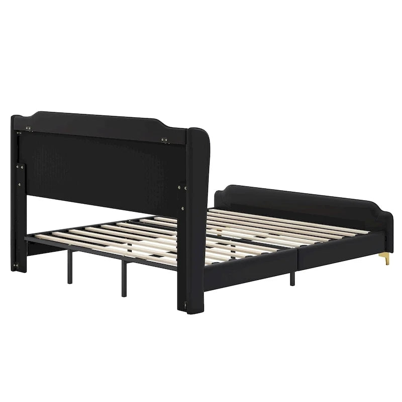 Modern Upholstered PU Leather Bed