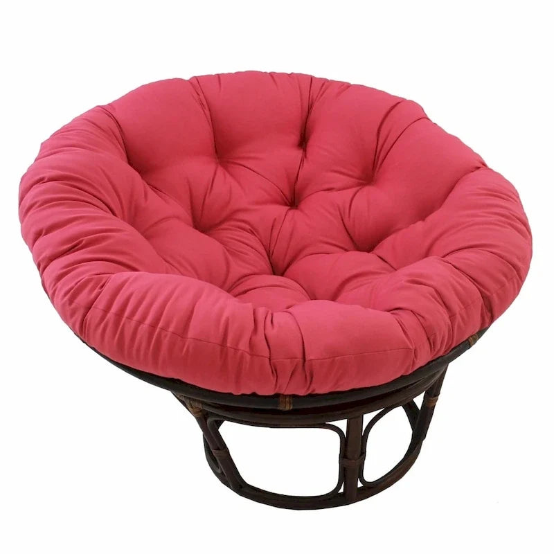 42-inch Rattan Papasan Chair with Twill Cushion