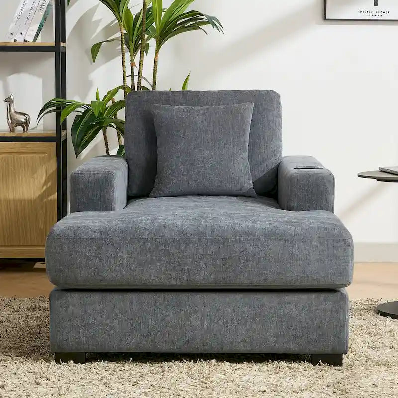 Three sizes Oversized Chaise Lounger with Pillows