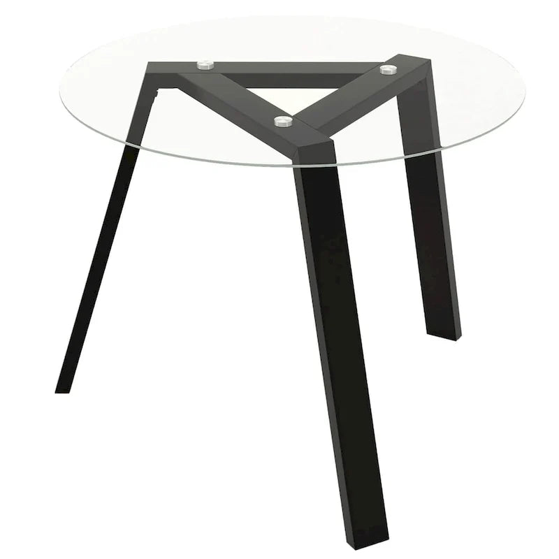 Costway 36 Round Glass Dining Table for 4 with Tempered Glass - See Details