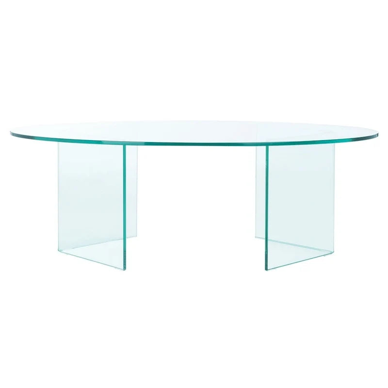 SAFAVIEH Beda Tempered Glass Coffee Table - 47 W x 28 D x 16 H - 47Wx28Dx16H