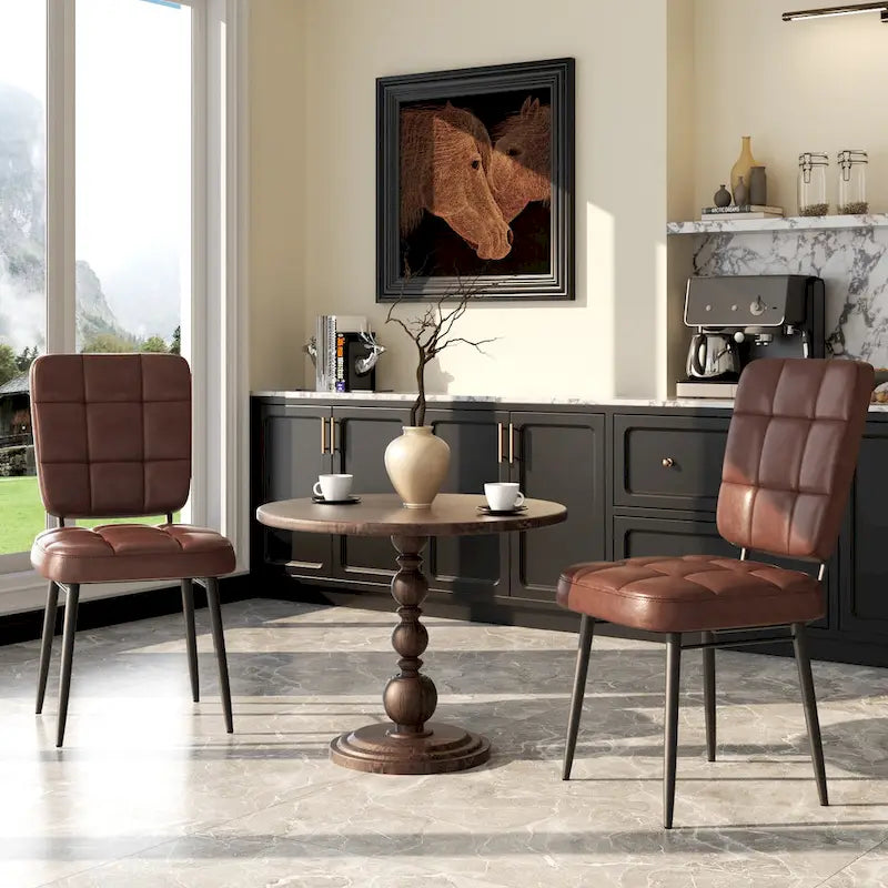 Modern Dining Chairs Set of 2/4/6/8, Upholstered Kitchen Chairs with Thick Cushion for Dining Room
