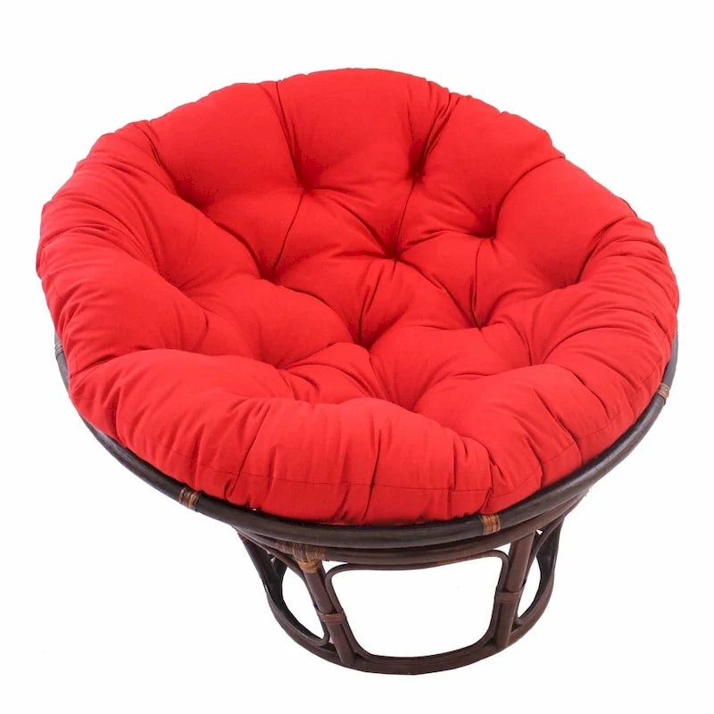 42-inch Rattan Papasan Chair with Twill Cushion