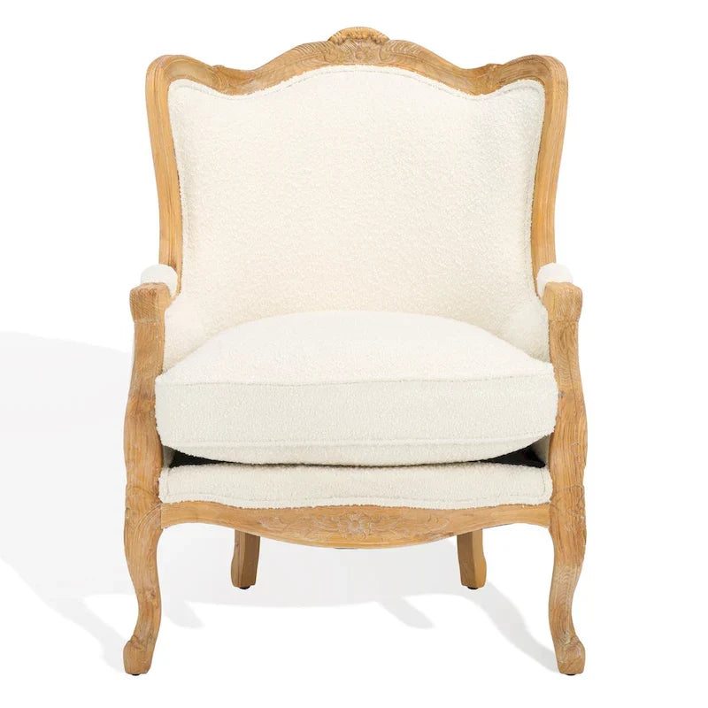 Fauteuil à oreilles Kali Oak en lin naturel - 34Lx34Px40H