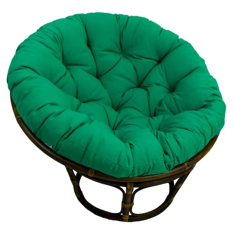 42-inch Rattan Papasan Chair with Twill Cushion