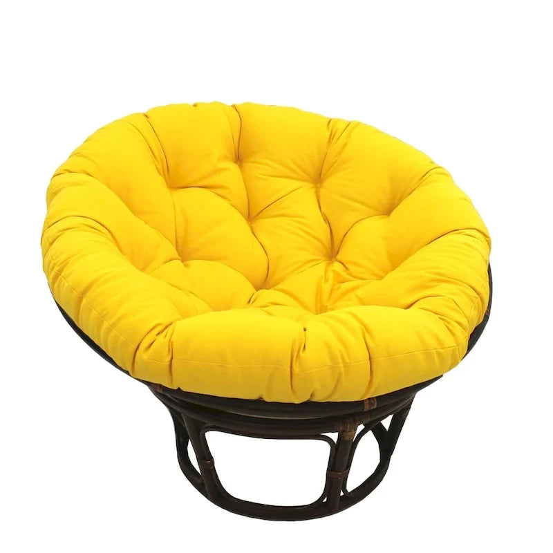 42-inch Rattan Papasan Chair with Twill Cushion