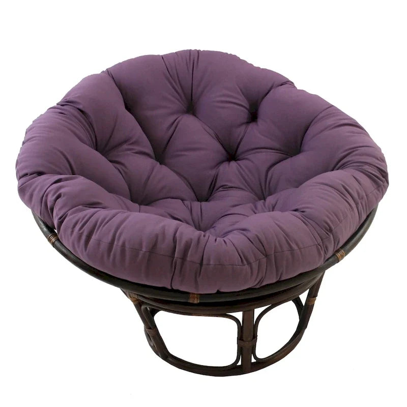 42-inch Rattan Papasan Chair with Twill Cushion