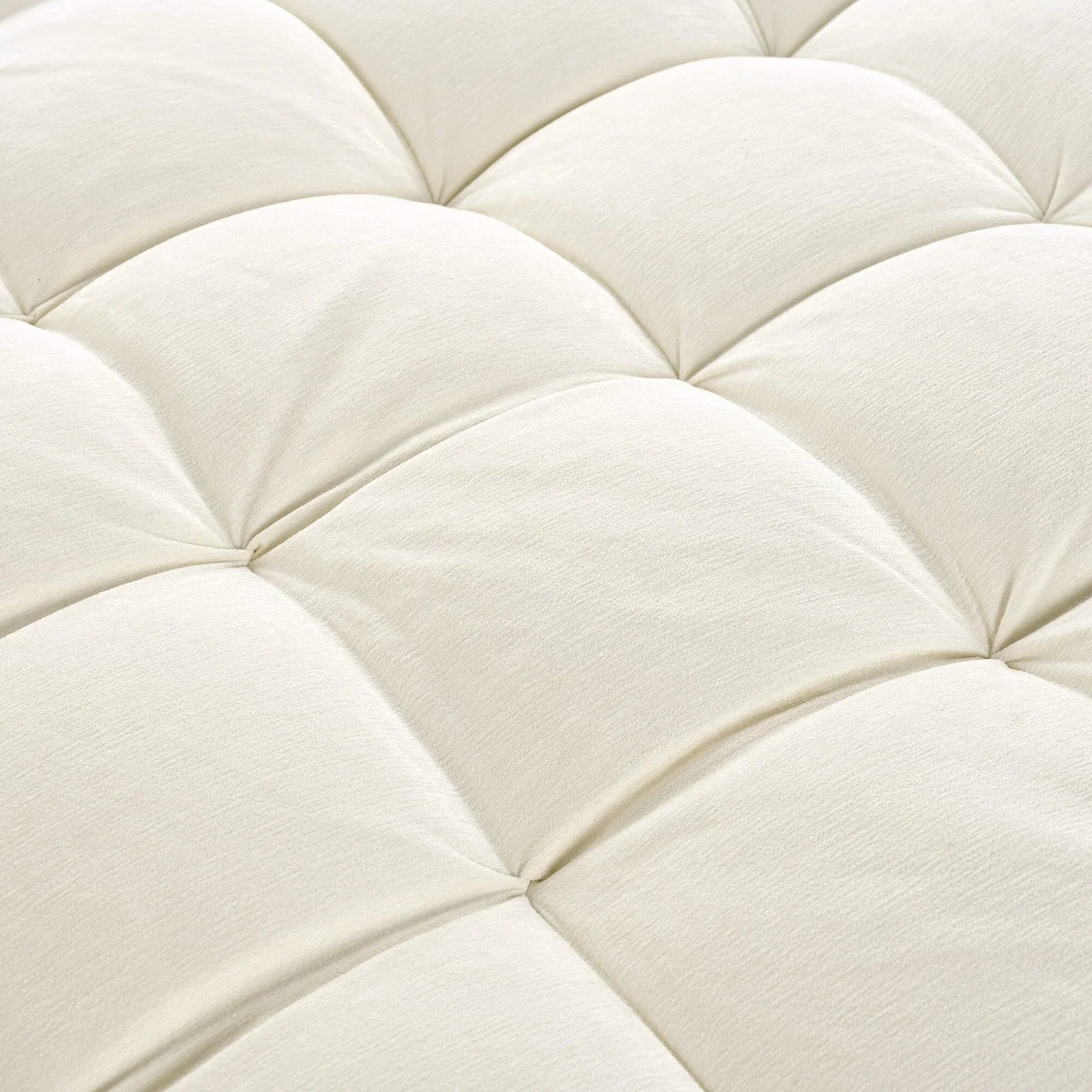 Canapé-lit Chenille avec dossier touffeté et 2 oreillers détachables pour le salon