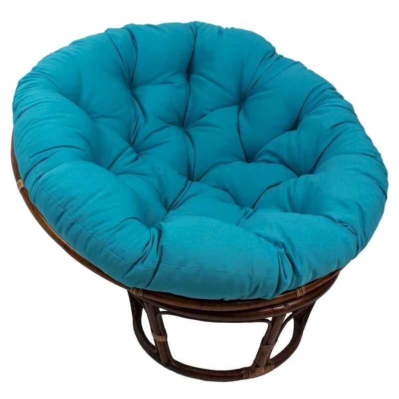 42-inch Rattan Papasan Chair with Twill Cushion