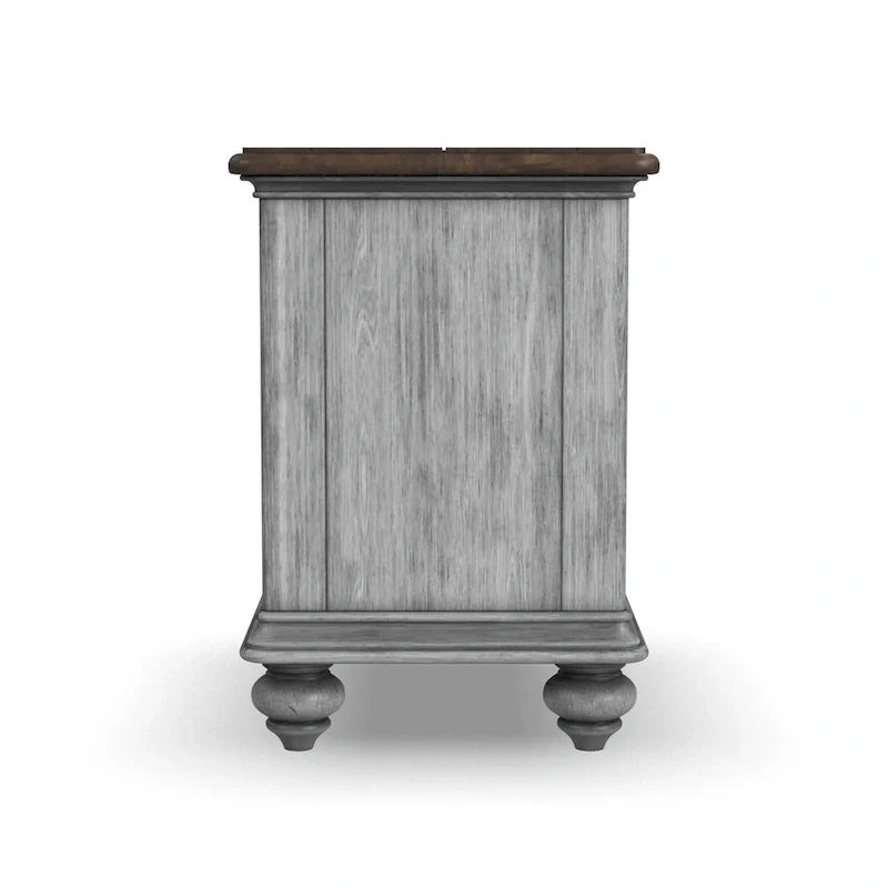 Plymouth Brown Wood Chairside Table by Flexsteel - 16 x 23 x 23