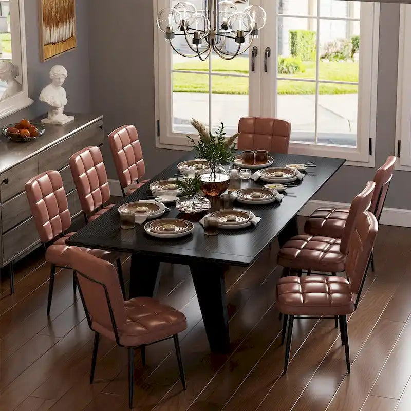 Modern Dining Chairs Set of 2/4/6/8, Upholstered Kitchen Chairs with Thick Cushion for Dining Room