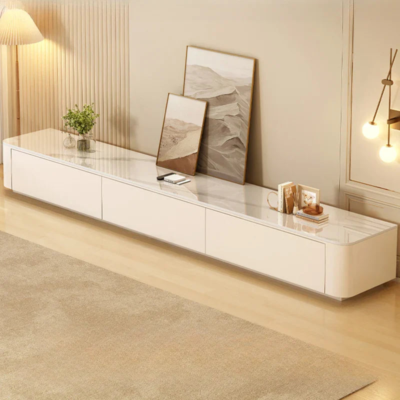 Modern Wooden TV Stand with Drawers and Cable Management