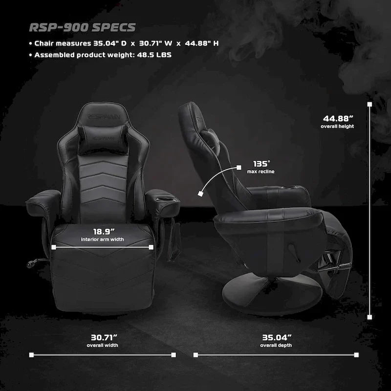 Fauteuil inclinable de jeu - Chaise de jeu inclinable avec repose-pieds