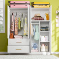 63 Wide Large Freestanding Armoire Wardrobe Cabinet with Drawers