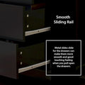 55.1W Lacquer Dresser Long Dresser for Bedroom Chest of Drawers