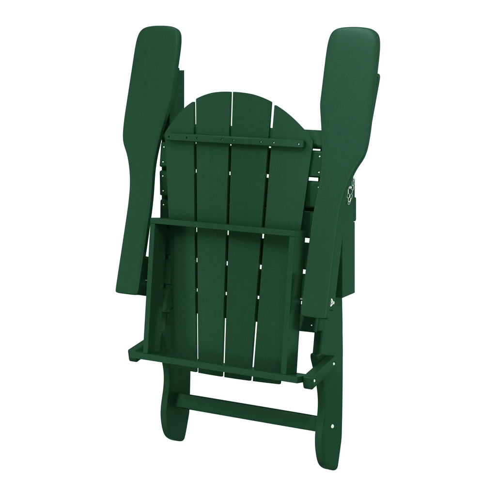 Polytrends Laguna Fade Resistant All Weather Outdoor Patio Folding Adirondack Chair