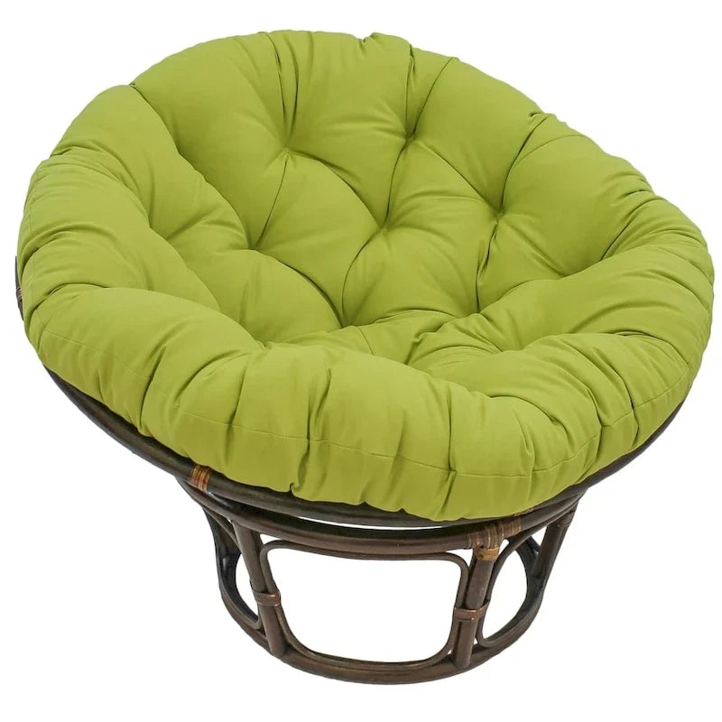 42-inch Rattan Papasan Chair with Twill Cushion