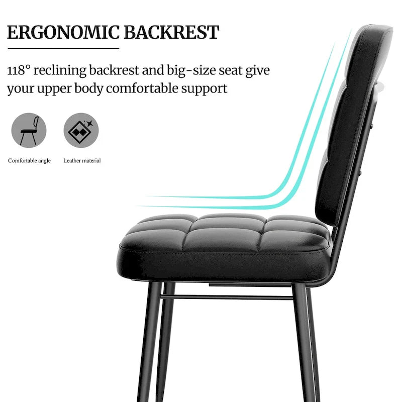 Modern Dining Chairs Set of 2/4/6/8, Upholstered Kitchen Chairs with Thick Cushion for Dining Room
